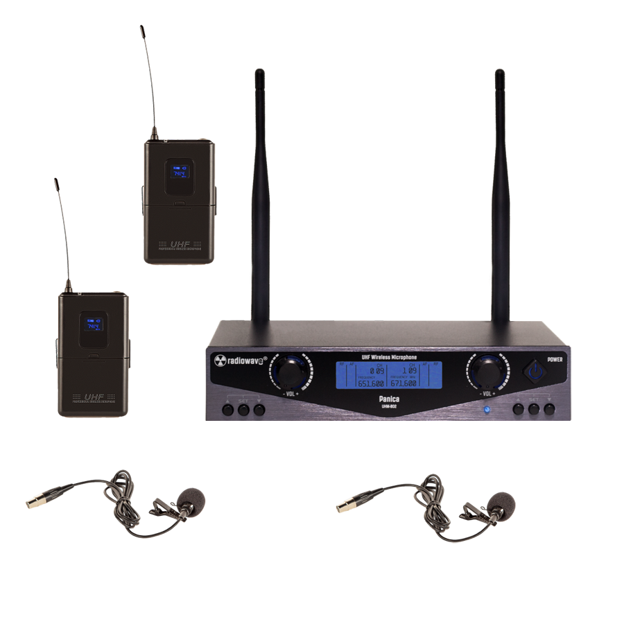 Radiowave UCS-802 радиосистема с 2 петличными микрофонами с выборной частотой